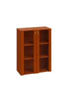 ENP 3 - 8S kancelářská skříň, 2-dveřová/prosklená, 1100x800x400, třešeň šumavská